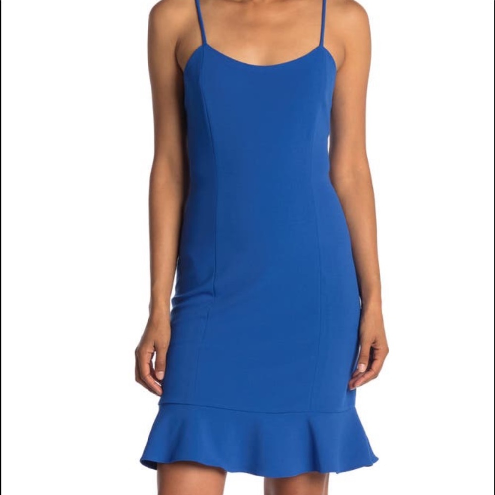 🆕 Sage Collective scuba crepe mini dress cobalt blue
